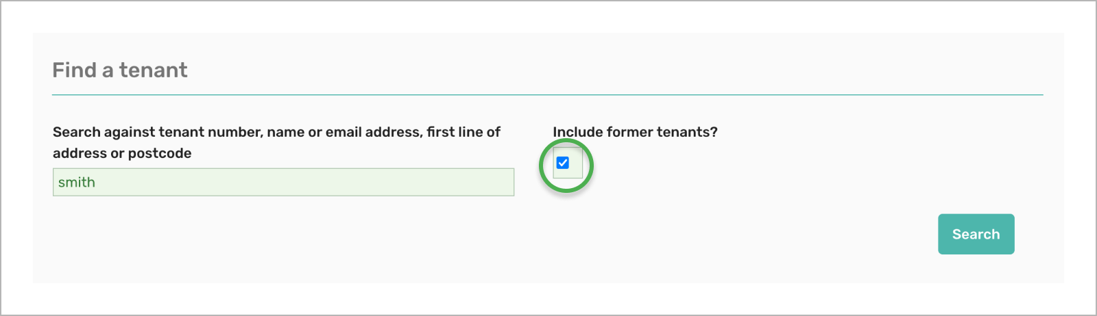 Former tenant search